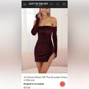 Lucy in the Sky mini matron dress with high slit with jewels